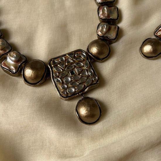 Handmade Terracotta Antique Necklace Set