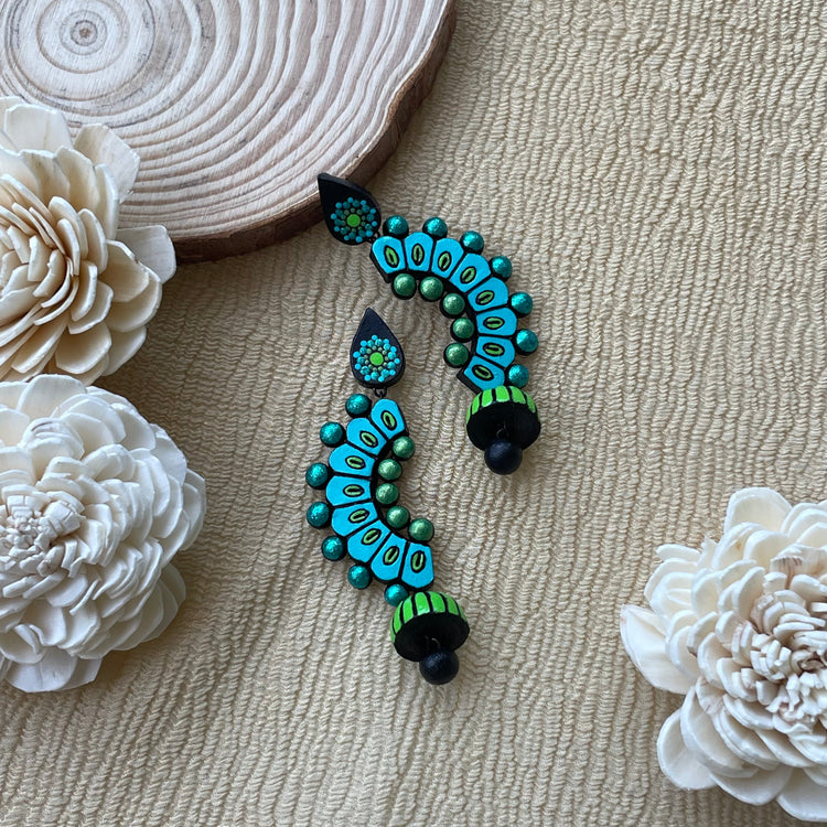 Peacock terracotta jewellery