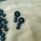 Mandela Floral Terracotta 3 Layered Necklace Set in Blue