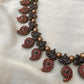 Handmade peach and brown Terracotta Neckset with Earrings
