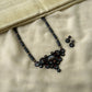 Black abstract art terracotta necklace set