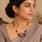 Ganesha agate beaded daily wear pendant with Chand Bali