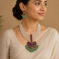 Pearl layered kemp terracotta necklace set