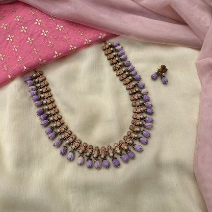 Pavalamalli Beaded Terracotta Necklace Set