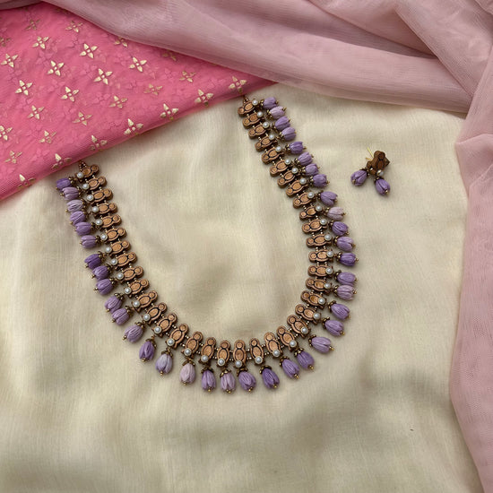 Pavalamalli Beaded Terracotta Necklace Set