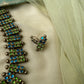 Blue Geometrical Square Kundhan Terracotta Necklace Set