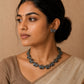 Handmade terracotta clay butterfly necklace with earrings