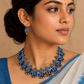 Terracotta Blue Fish Necklace Set