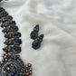 Handmade Violet & Green Terracotta Neckset with Earrings