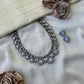 3 in 1 Terracotta Necklace set with stone embellishments in Pastel shades