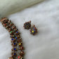 Multicolour Terracotta Necklace Set with Kundan Stones – Traditional Ethnic Jewellery