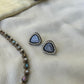 3 in 1 Terracotta Necklace set with stone embellishments in Pastel shades