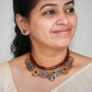 Terracotta Abstract Geometric Choker in Multicolour Shades