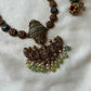 Handmade Terracotta Antique Gold Temple Necklace and Earrings