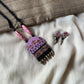 Terracotta Pendant Set with Matching Dangler Earrings