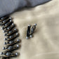 Terracotta Parrot Choker Set in Antique Bronze and Silver