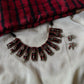 Terracotta Choker Set with Embossed Floral Designs