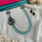 Radha Krishna side pendant beaded Terracotta necklace set