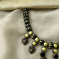 Terracotta Beaded Tribal Necklace Set in Yellow