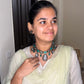 Pearl Green Terracotta necklace and earrings | Ethnic Jewellery
