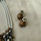 Kundhan Elephant with Layered Pearls Terracotta Necklace Set