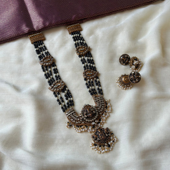 Handcrafted Terracotta Black Lakshmi Necklace