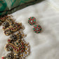 Peacock Red and Green Kundhan Terracotta Necklace with pearls