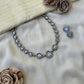 3 in 1 Terracotta Necklace set with stone embellishments in Pastel shades