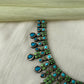 Stacked Floral Terracotta Necklace Set in Blue & Green