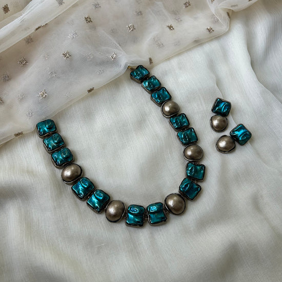 Handmade Terracotta Statement Necklace Set