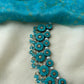 Layered Circular Blue Terracotta Necklace Set with Crystals