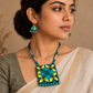 Terracotta Floral Pendant Necklace Set