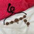 Brown bead terracotta choker