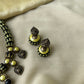 Terracotta Beaded Tribal Necklace Set in Yellow