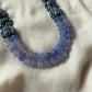 Terracotta Laksmi layered blue pumpkin agate beads necklace  set