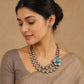 Nita Ambani inspired blue flower on the side necklace set