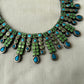 Stacked Floral Terracotta Necklace Set in Blue & Green