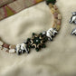 Natural Soap Stone Beads - White Cow Terracotta Necklace Set