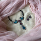 Floral Swan teal terracotta choker set