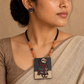 Brown owl dream catcher terracotta pendant