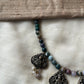Terracotta Lakshmi Necklace with Multicolour Semiprecious Agate Beads