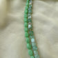 Two Layered Peacock Terracotta Necklace set in green with pearls