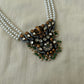 Kundhan Elephant with Layered Pearls Terracotta Necklace Set