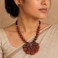 Terracotta Pendant Set with Matching Stud Earrings