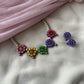 Terracotta Multicolour Floral Necklace Set with Pearl Beads