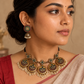 Terracotta Choker Set with Multicolour Kundan Stone Embellishments
