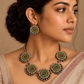 Multicolour Geometric Terracotta necklace set with danglers