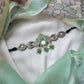 Pastel green and white clay choker with danglers