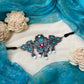 Silver and blue terracotta paisley chocker and jhumkas