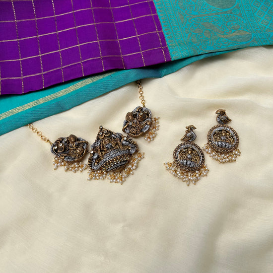 Traditional temple god choker jewellery set